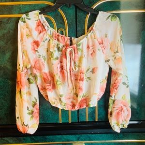 Summer floral long sleeve top